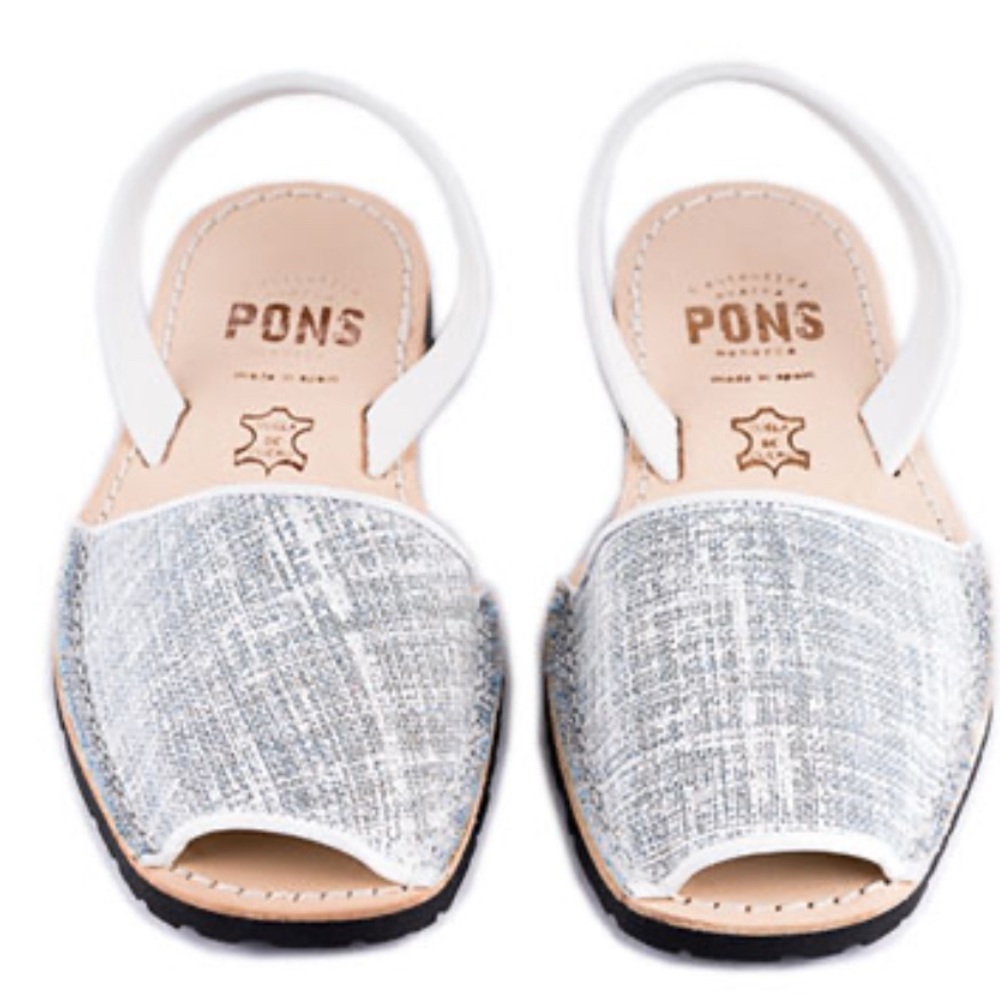 PONS Avarcas CLASSIC STYLE TEXTILE ABSTRACT BLUE Sandals Size 38 EU/US 6